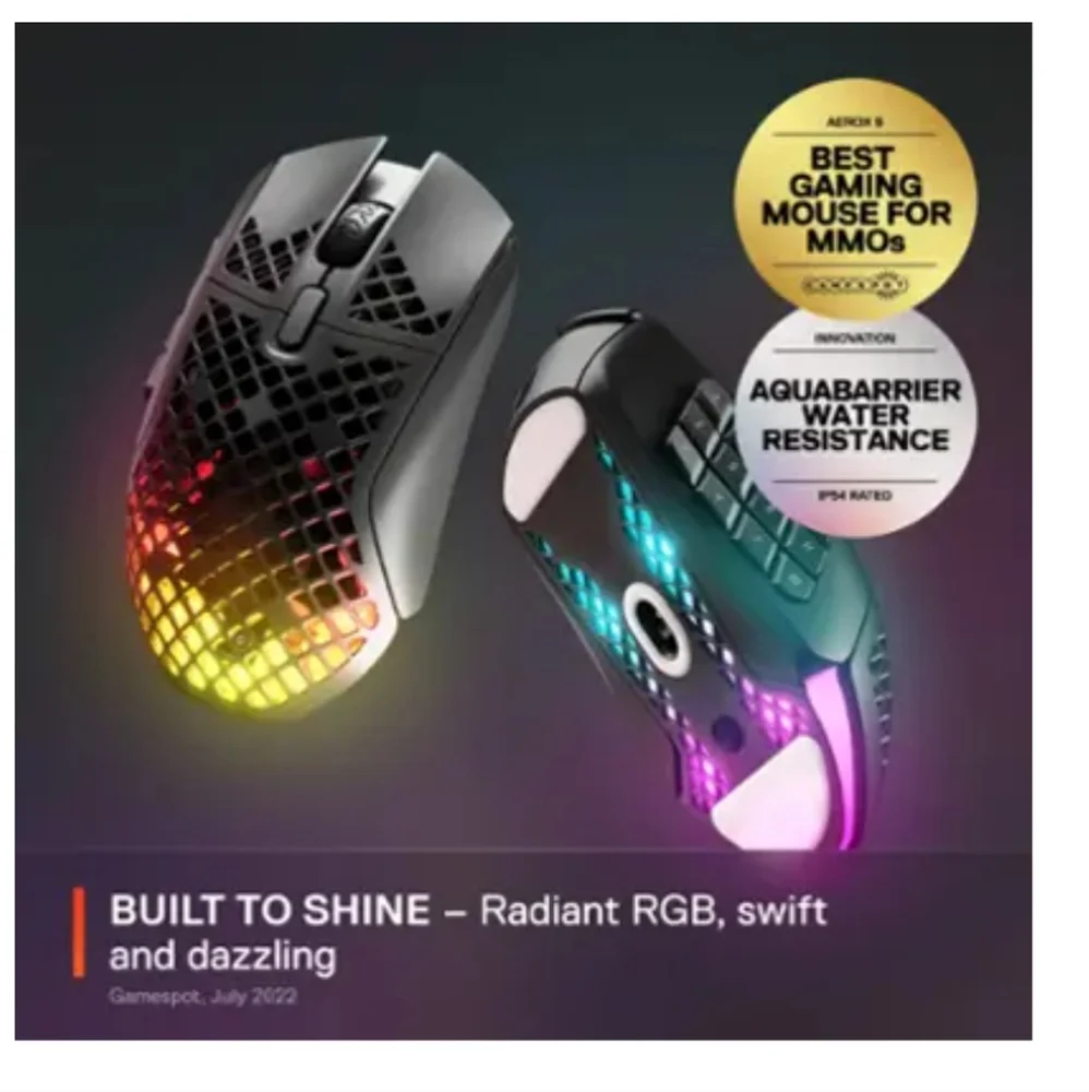 Steelseries Aerox 9 RGB Optical Honeycomb Gaming Mouse